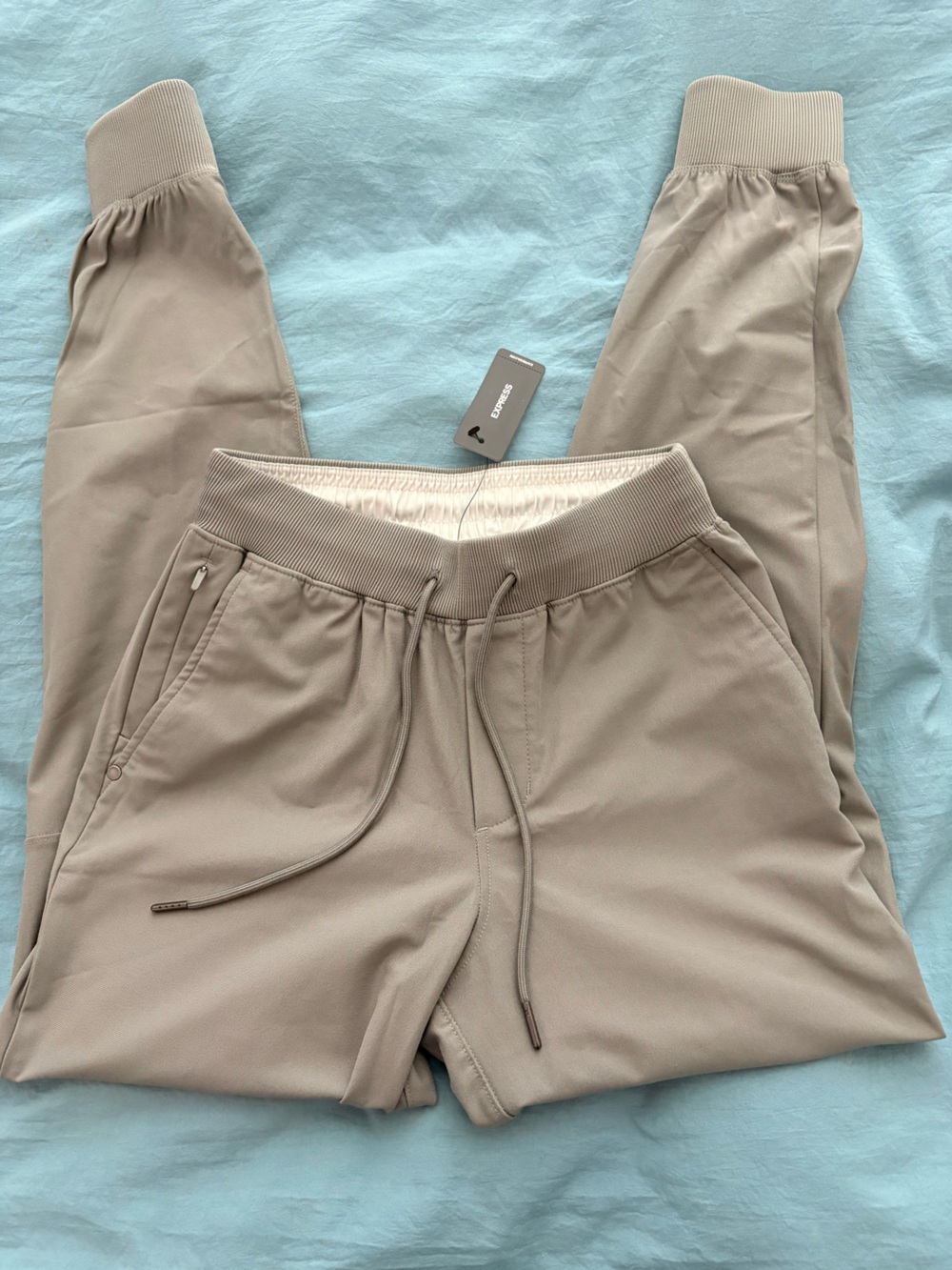 Express Men's Taupe Drawstring Joggers